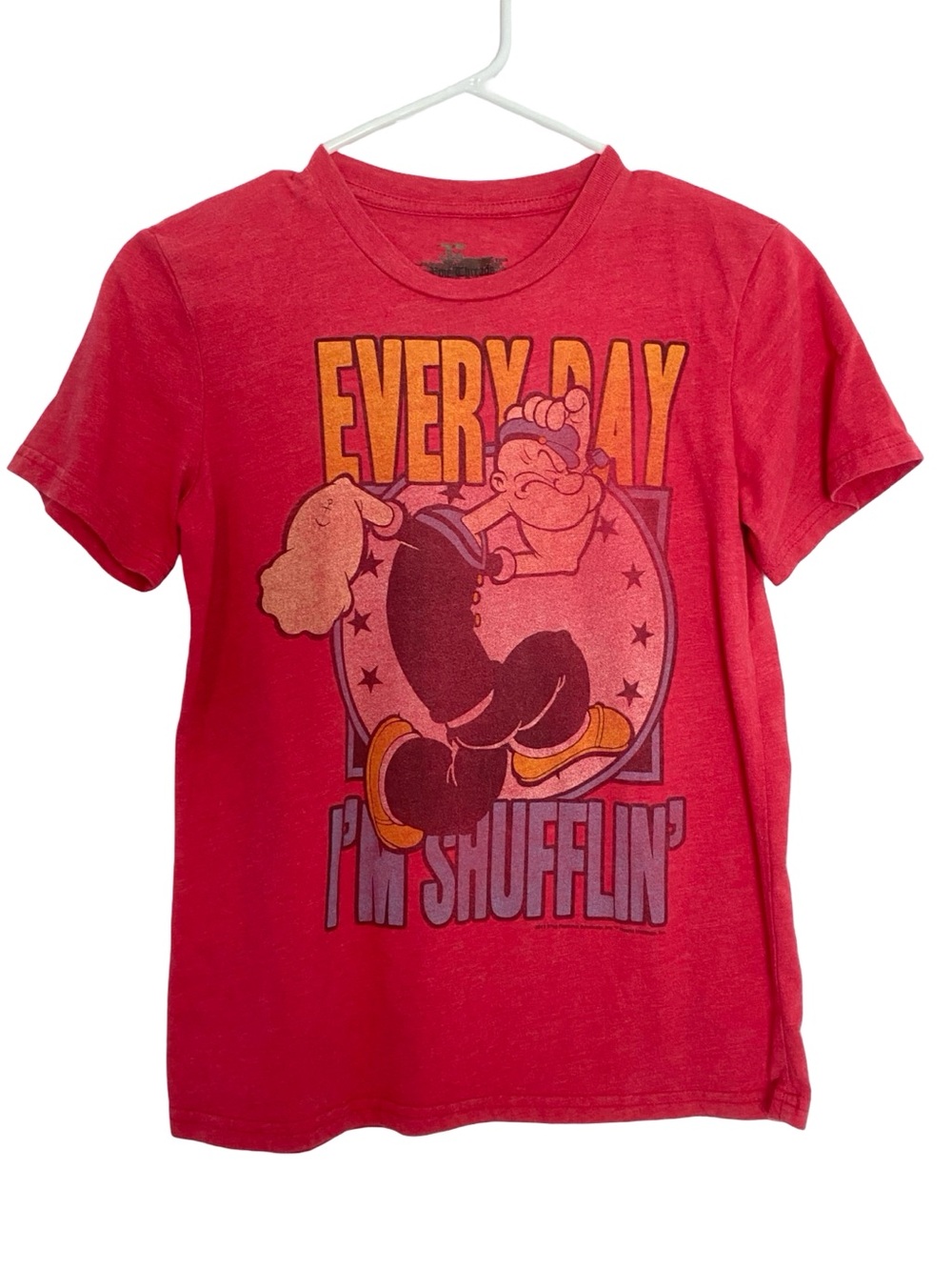 Popeye Cool Tee Tshirt Womens Size Small Medium Pop Eye Chest 16 Length 22 Red